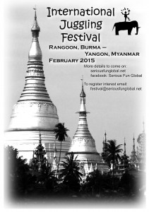 Poster Juggling Festival burma myanmar Feb 2015